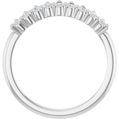 3/4 Ctw Pear Lab-Grown Diamond Anniversary Band - White Gold - Lab Grown Diamond