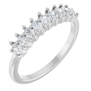 3/4 Ctw Pear Lab-Grown Diamond Anniversary Band
