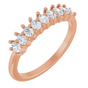 3/4 Ctw Pear Lab-Grown Diamond Anniversary Band