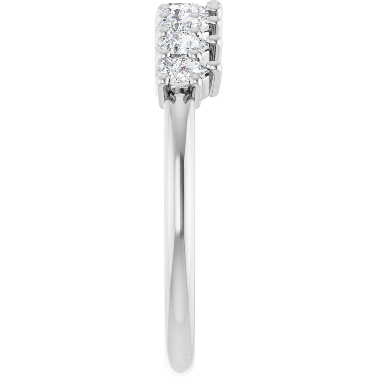 3/4 Ctw Pear Lab-Grown Diamond Anniversary Band - White Gold - Lab Grown Diamond