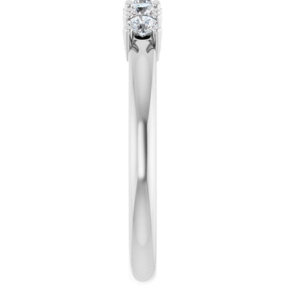 1/3 Ctw Lab-Grown Diamond Anniversary Band - White Gold - Lab Grown Diamond