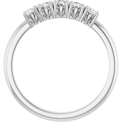 1/3 Ctw Lab-Grown Diamond Anniversary Band - White Gold - Lab Grown Diamond