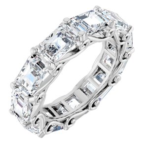 7 1/2 Ctw Emerald Lab-Grown Diamond Eternity Band