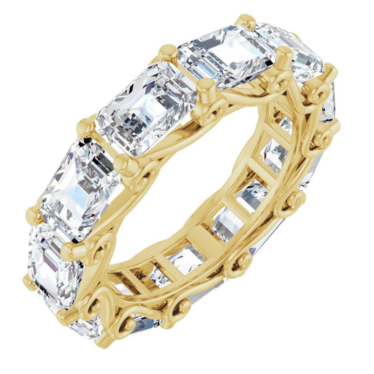 7 1/2 Ctw Emerald Lab-Grown Diamond Eternity Band