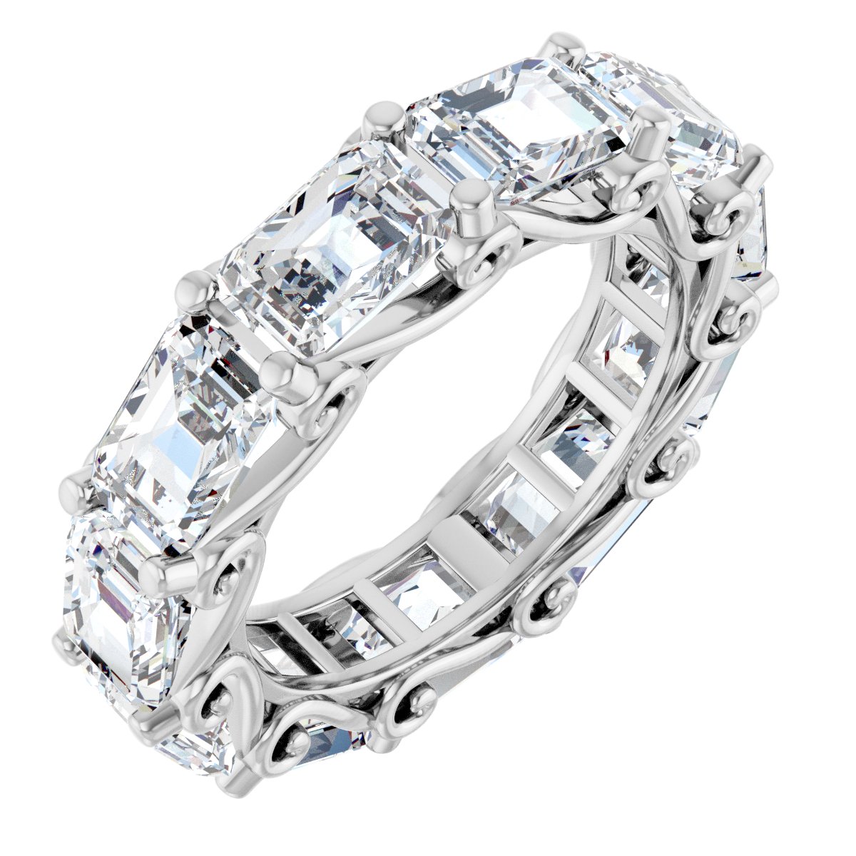 7 1/2 Ctw Emerald Lab-Grown Diamond Eternity Band