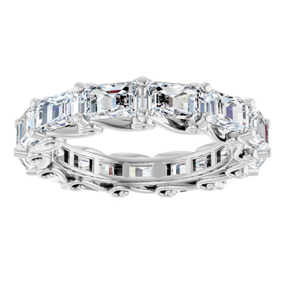 5 Ctw Emerald Lab-Grown Diamond Eternity Band - White Gold - Lab Grown Diamond
