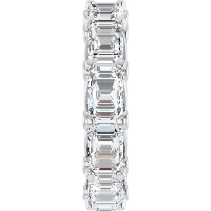 7 1/2 Ctw Emerald Lab-Grown Diamond Eternity Band - White Gold - Lab Grown Diamond