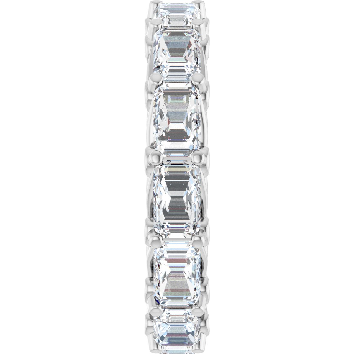 5 Ctw Emerald Lab-Grown Diamond Eternity Band - White Gold - Lab Grown Diamond