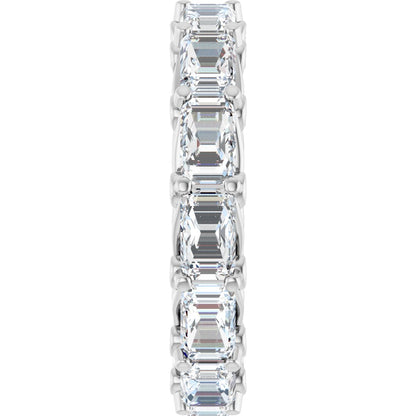 5 Ctw Emerald Lab-Grown Diamond Eternity Band - White Gold - Lab Grown Diamond
