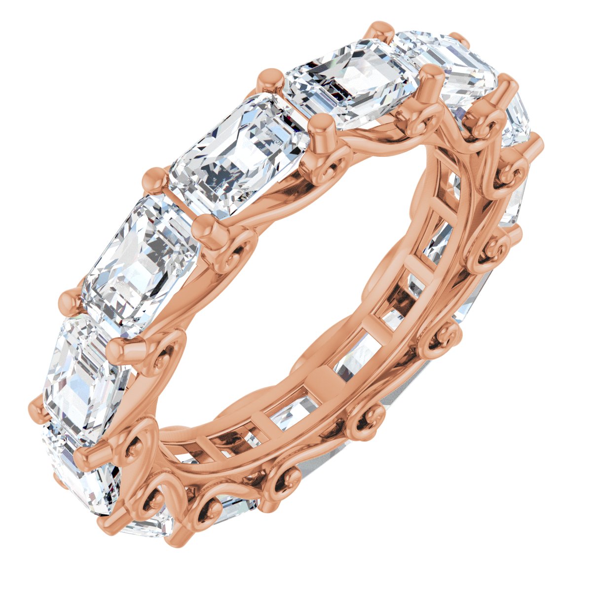 5 Ctw Emerald Lab-Grown Diamond Eternity Band