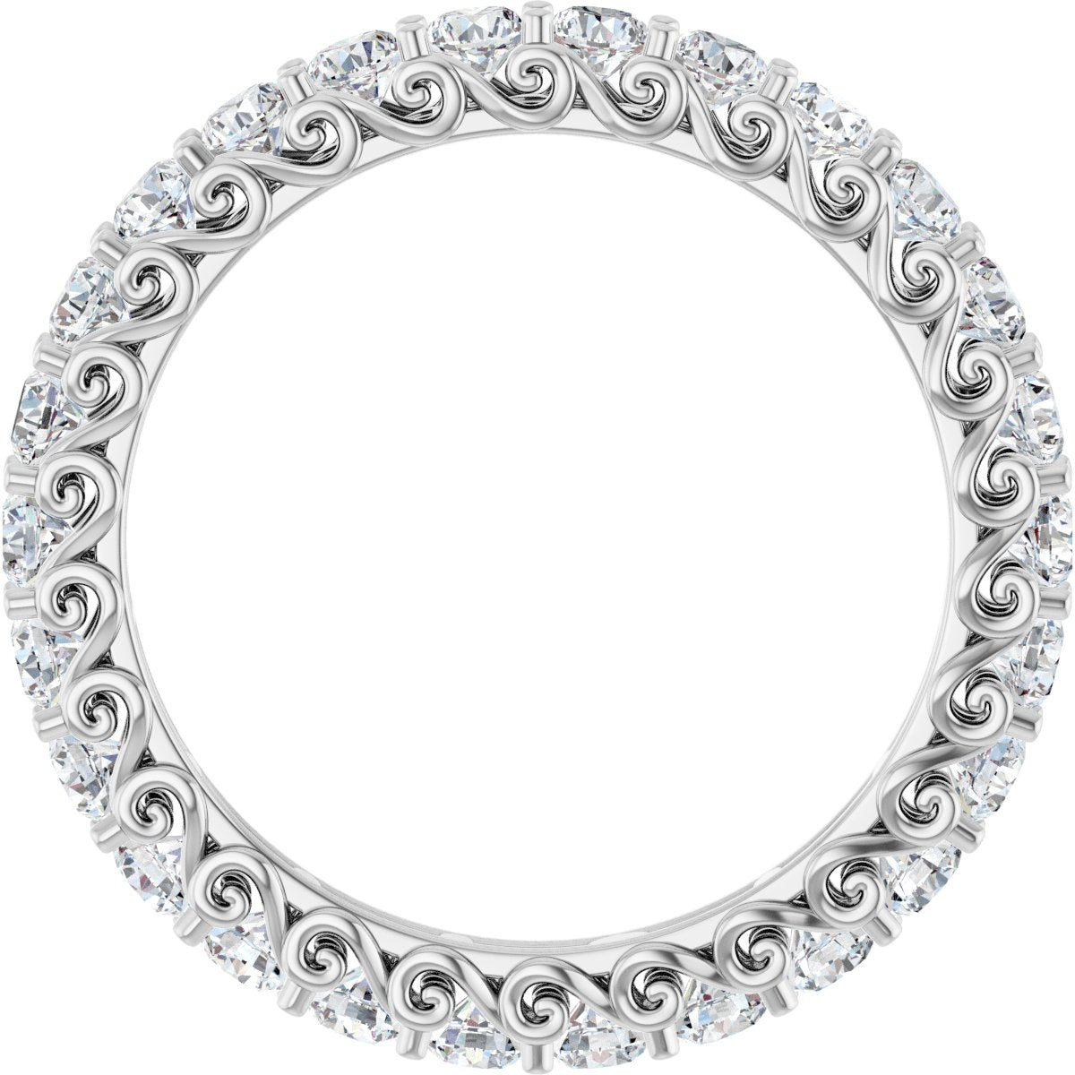 1 7/8 Ctw Lab-Grown Diamond Eternity Band - White Gold - Lab Grown Diamond