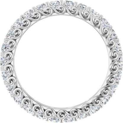 1 7/8 Ctw Lab-Grown Diamond Eternity Band - White Gold - Lab Grown Diamond