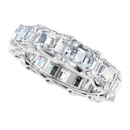 6 3/4 Ctw Emerald Lab-Grown Diamond Eternity Band - White Gold - Lab Grown Diamond