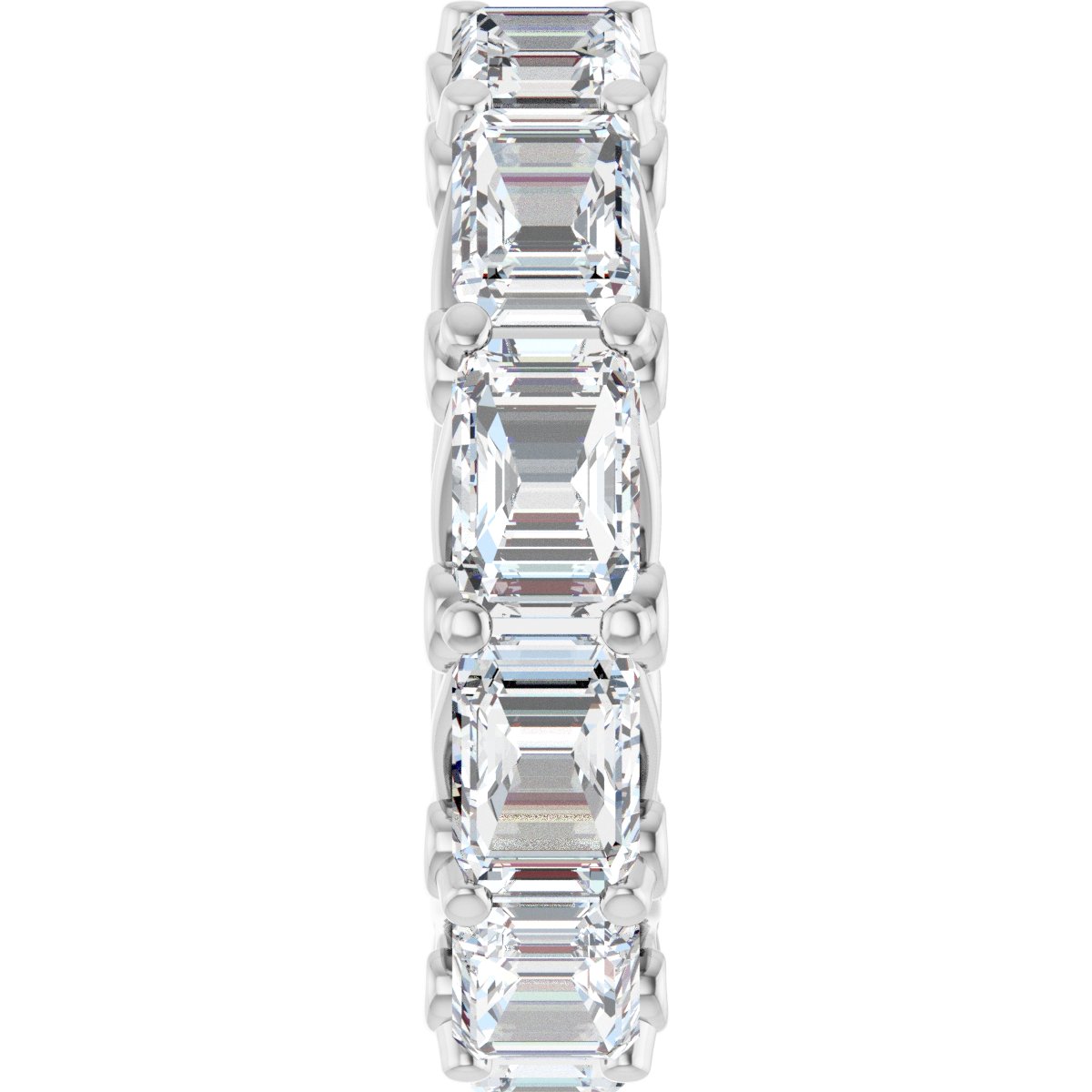 6 3/4 Ctw Emerald Lab-Grown Diamond Eternity Band - White Gold - Lab Grown Diamond