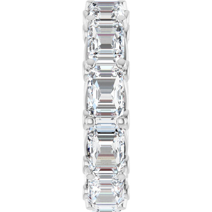 6 3/4 Ctw Emerald Lab-Grown Diamond Eternity Band - White Gold - Lab Grown Diamond