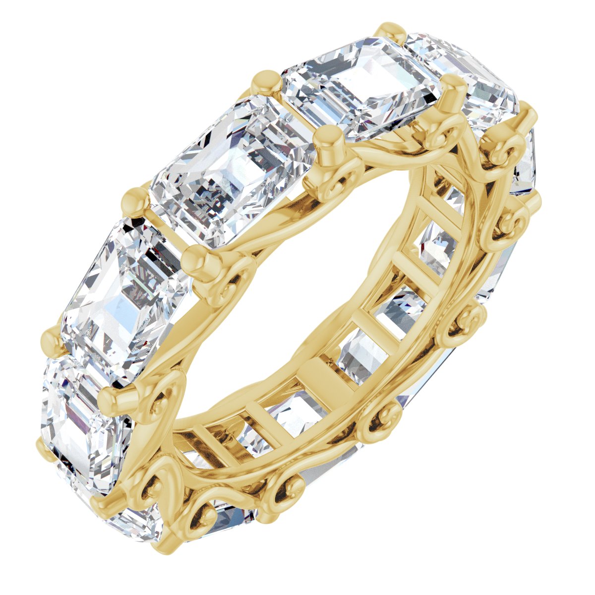 6 3/4 Ctw Emerald Lab-Grown Diamond Eternity Band