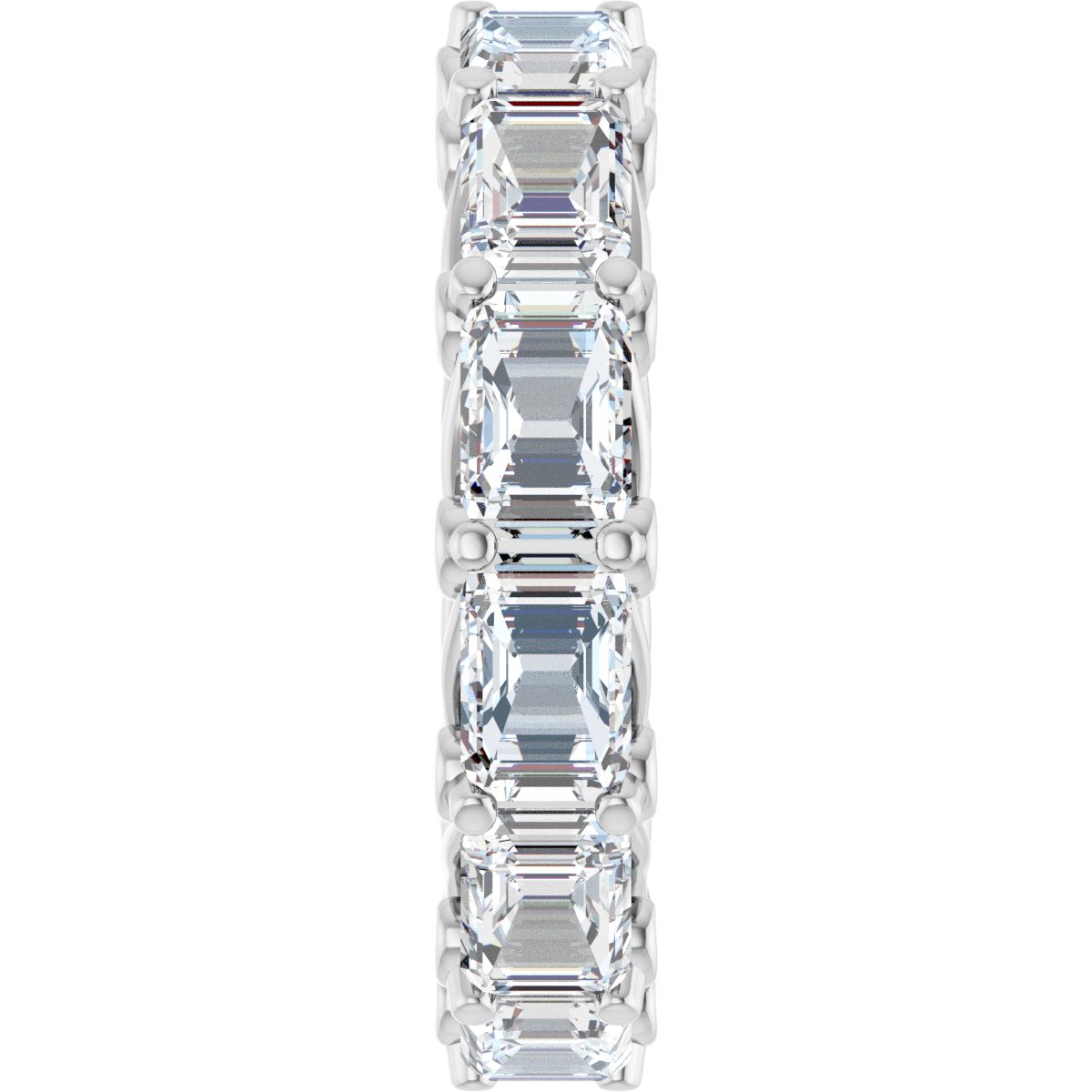 8 Ctw Emerald Lab-Grown Diamond Eternity Band - White Gold - Lab Grown Diamond