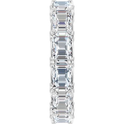 8 Ctw Emerald Lab-Grown Diamond Eternity Band - White Gold - Lab Grown Diamond