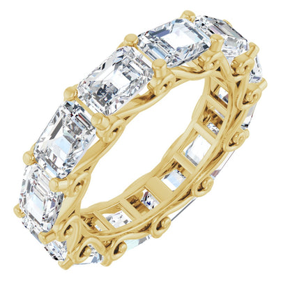8 Ctw Emerald Lab-Grown Diamond Eternity Band