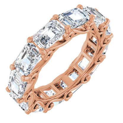 8 Ctw Emerald Lab-Grown Diamond Eternity Band