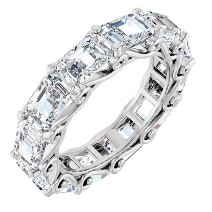 8 Ctw Emerald Lab-Grown Diamond Eternity Band
