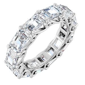 8 Ctw Emerald Lab-Grown Diamond Eternity Band