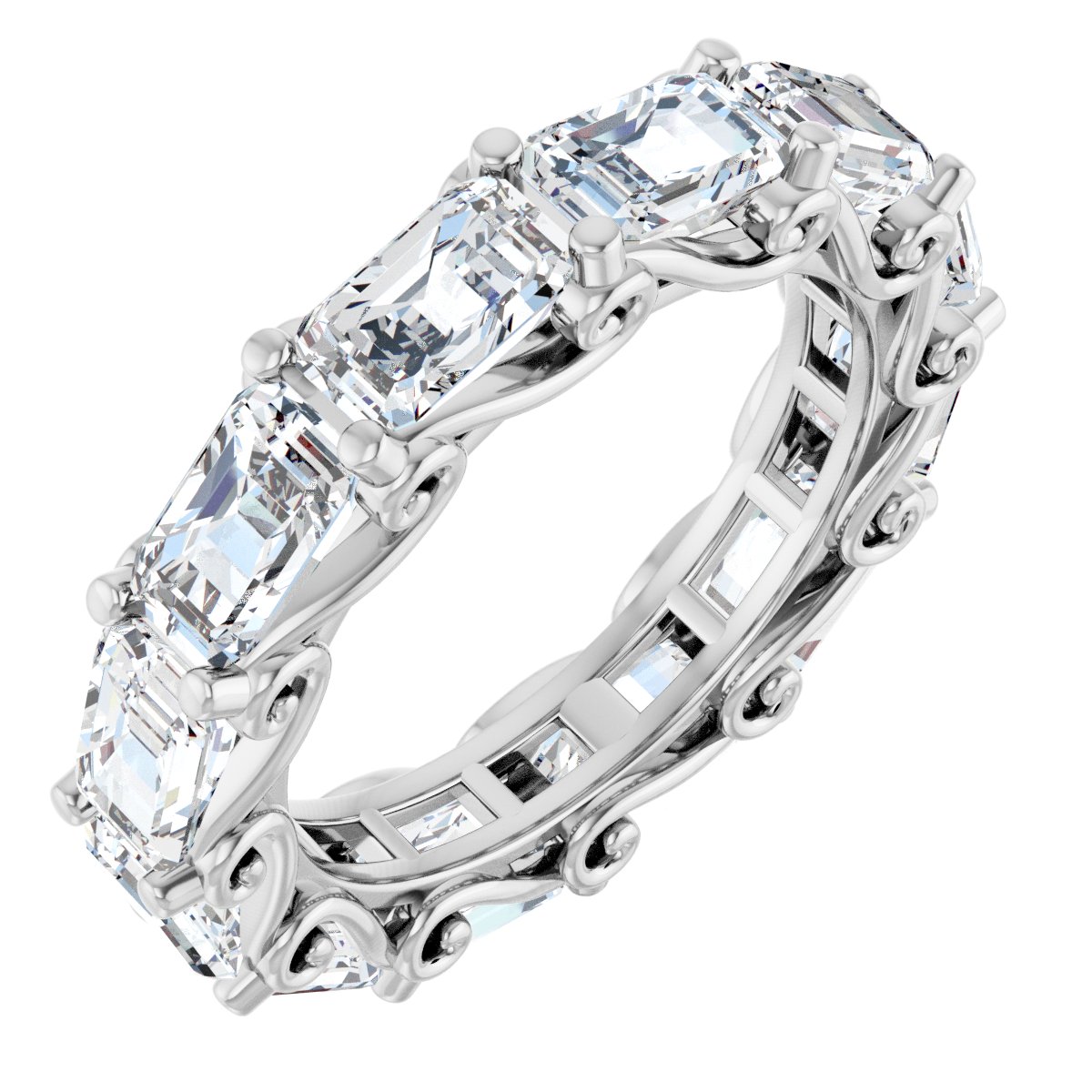 4 3/4 Ctw Emerald Lab-Grown Diamond Eternity Band
