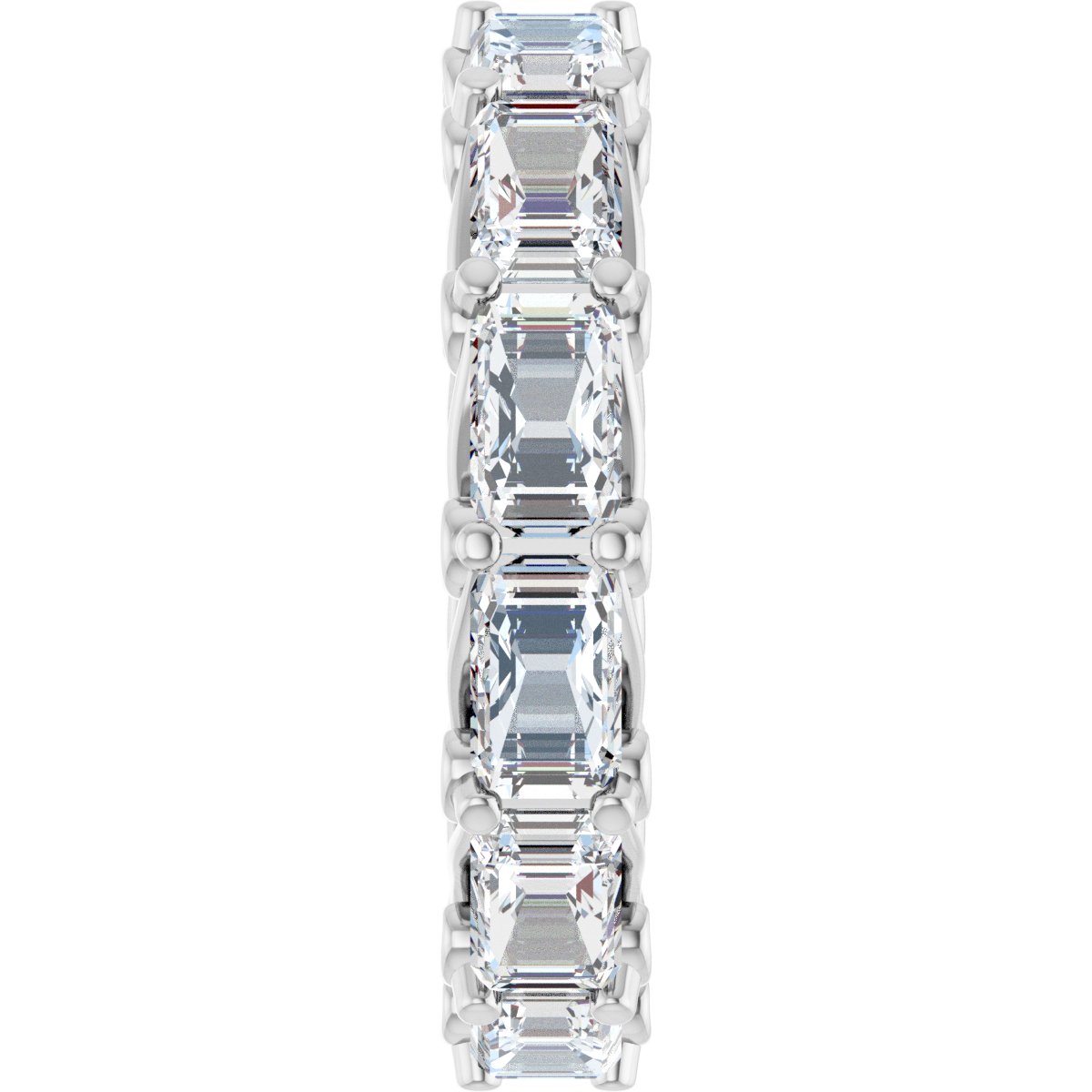 4 3/4 Ctw Emerald Lab-Grown Diamond Eternity Band - White Gold - Lab Grown Diamond