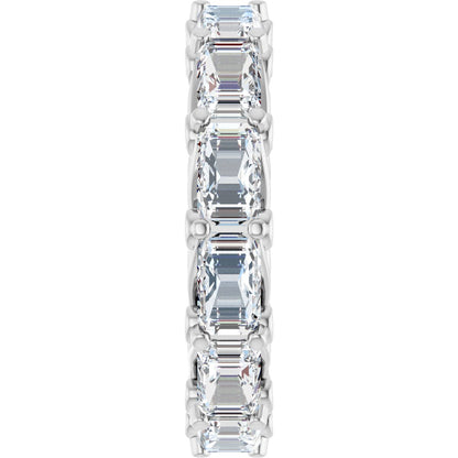 4 3/4 Ctw Emerald Lab-Grown Diamond Eternity Band - White Gold - Lab Grown Diamond