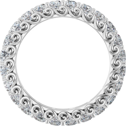 1 5/8 Ctw Lab-Grown Diamond Eternity Band - White Gold - Lab Grown Diamond