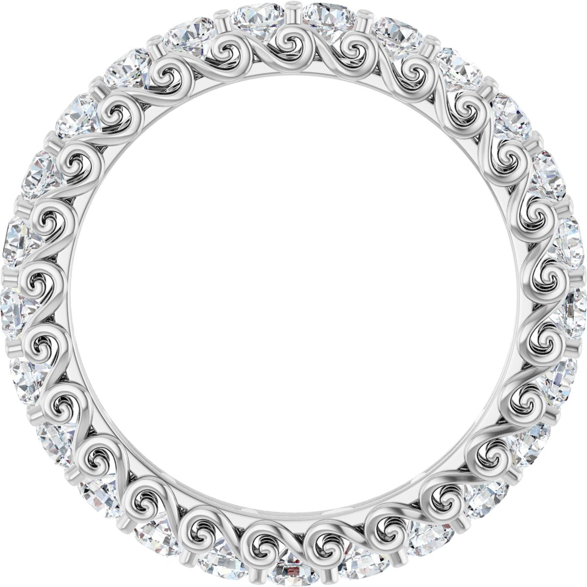 1 3/4 Ctw Lab-Grown Diamond Eternity Band - White Gold - Lab Grown Diamond