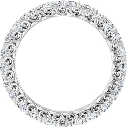 1 3/4 Ctw Lab-Grown Diamond Eternity Band - White Gold - Lab Grown Diamond
