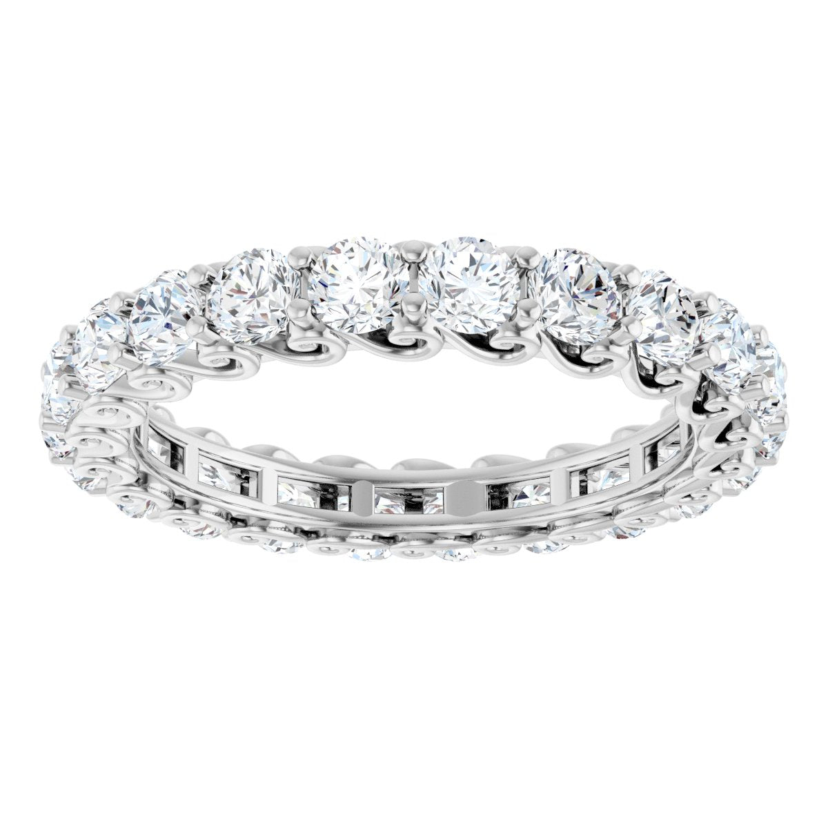 2 1/5 Ctw Lab-Grown Diamond Eternity Band - White Gold - Lab Grown Diamond