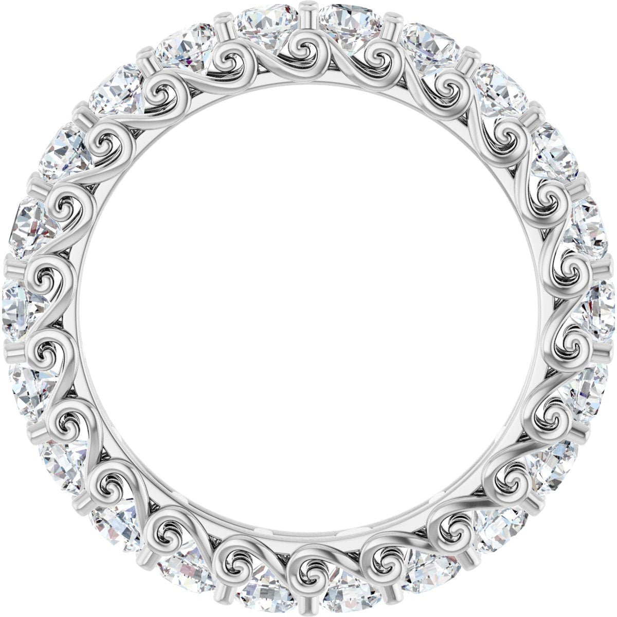 2 1/3 Ctw Lab-Grown Diamond Eternity Band - White Gold - Lab Grown Diamond