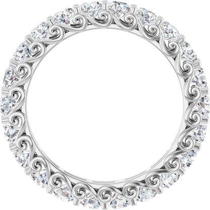 2 1/3 Ctw Lab-Grown Diamond Eternity Band - White Gold - Lab Grown Diamond