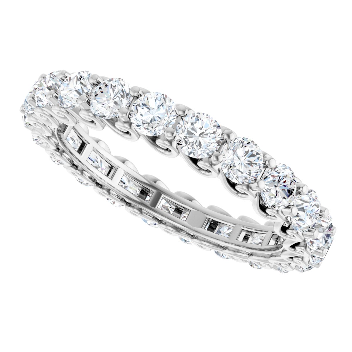 2 1/5 Ctw Lab-Grown Diamond Eternity Band - White Gold - Lab Grown Diamond