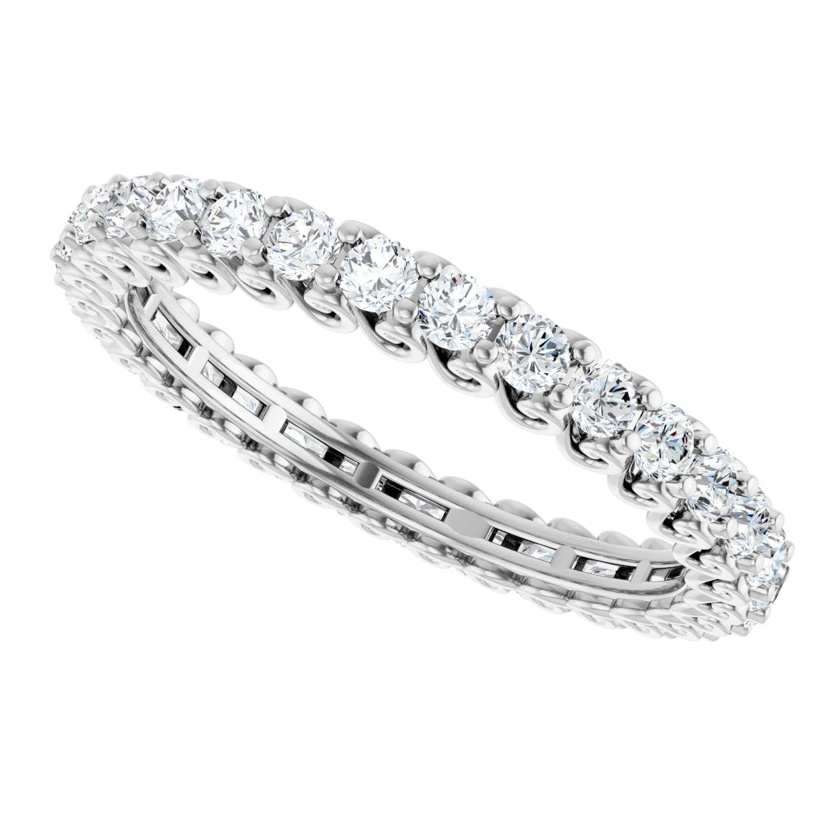 1 1/8 Ctw Lab-Grown Diamond Eternity Band - White Gold - Lab Grown Diamond