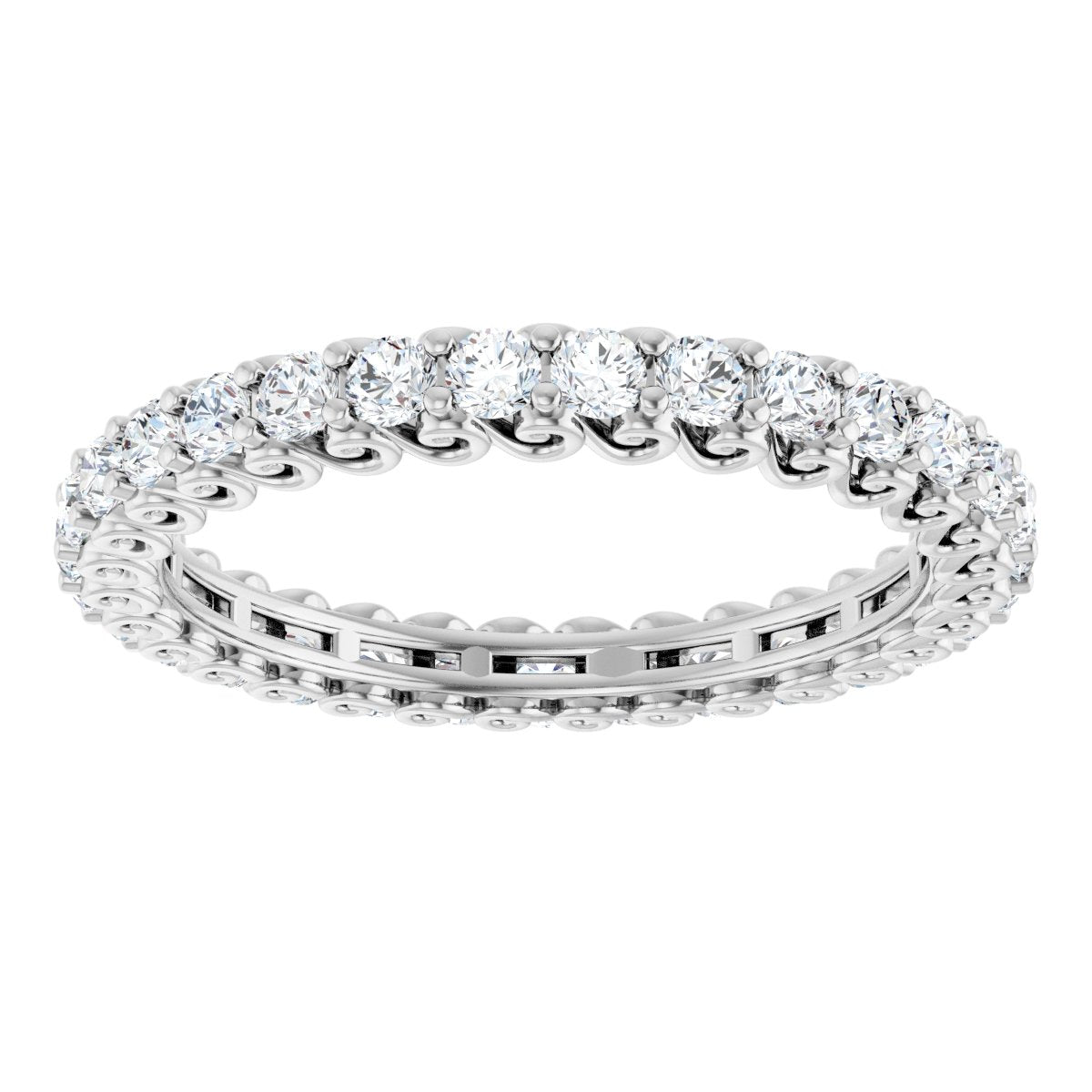 1 1/8 Ctw Lab-Grown Diamond Eternity Band - White Gold - Lab Grown Diamond