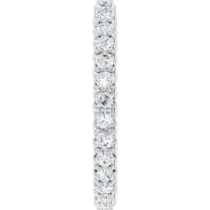 1 1/8 Ctw Lab-Grown Diamond Eternity Band - White Gold - Lab Grown Diamond
