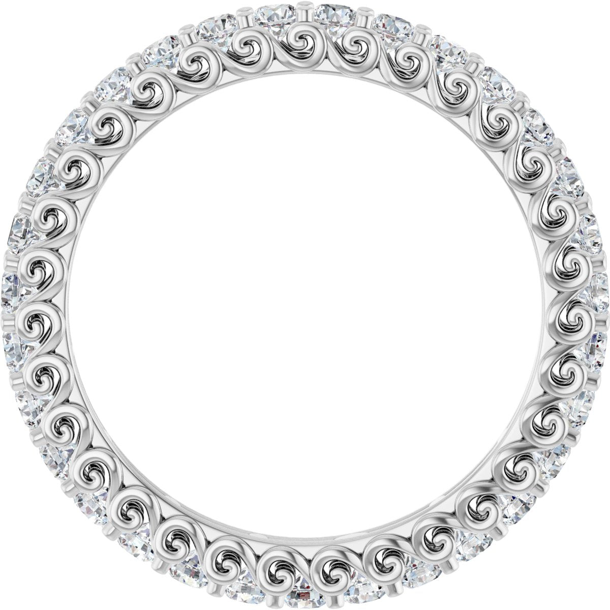 1 1/8 Ctw Lab-Grown Diamond Eternity Band - White Gold - Lab Grown Diamond