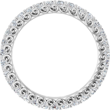 1 1/8 Ctw Lab-Grown Diamond Eternity Band - White Gold - Lab Grown Diamond
