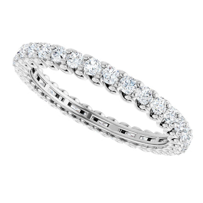 1 1/6 Ctw Lab-Grown Diamond Eternity Band - White Gold - Lab Grown Diamond