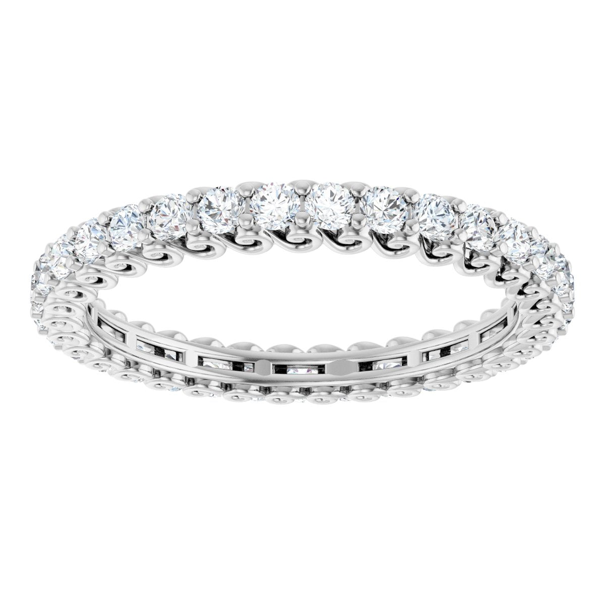 1 1/6 Ctw Lab-Grown Diamond Eternity Band - White Gold - Lab Grown Diamond