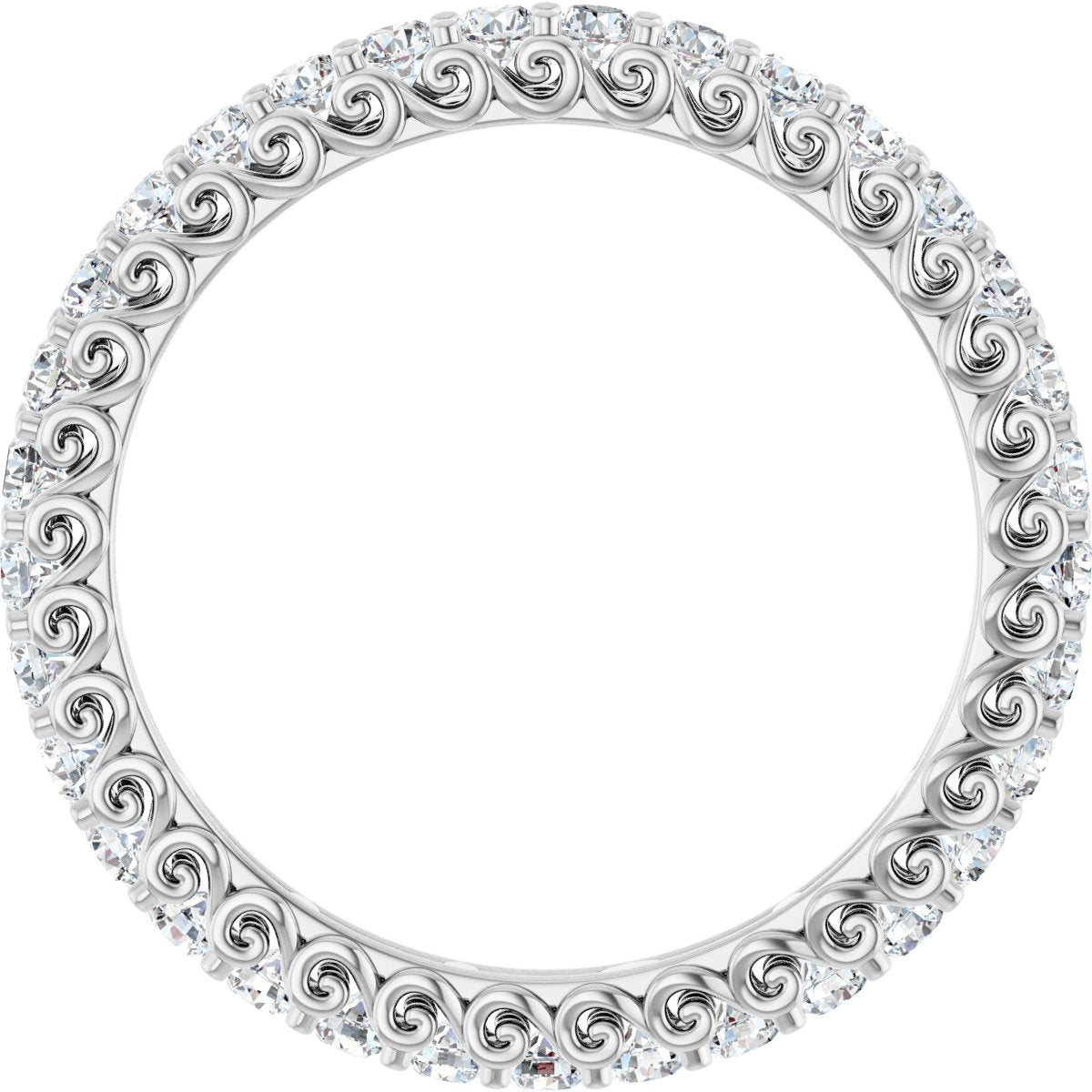1 1/6 Ctw Lab-Grown Diamond Eternity Band - White Gold - Lab Grown Diamond