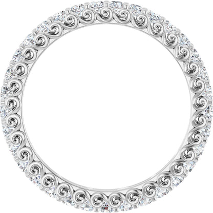 1 1/6 Ctw Lab-Grown Diamond Eternity Band - White Gold - Lab Grown Diamond