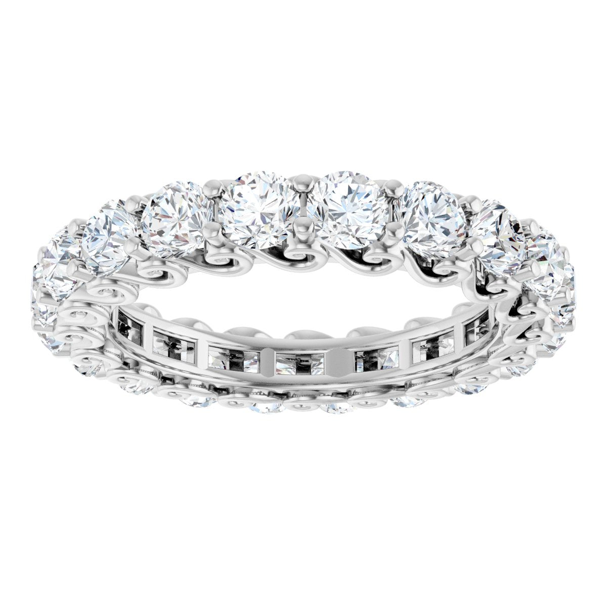2 Ctw Lab-Grown Diamond Eternity Band - White Gold - Lab Grown Diamond