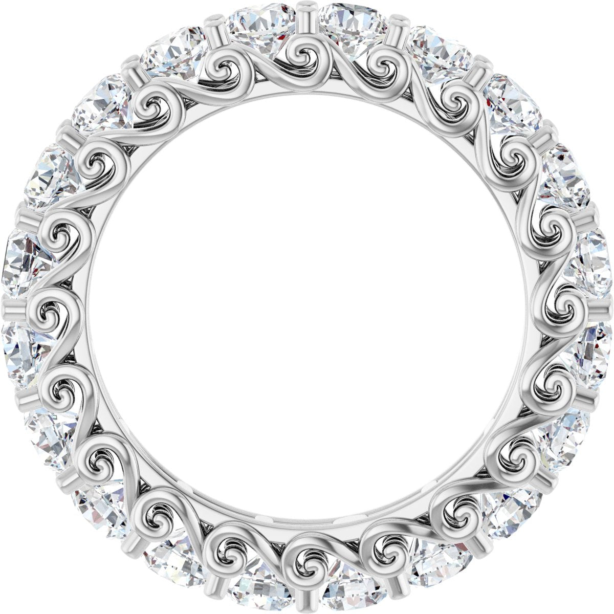 2 Ctw Lab-Grown Diamond Eternity Band - White Gold - Lab Grown Diamond