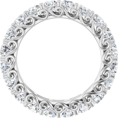 2 Ctw Lab-Grown Diamond Eternity Band - White Gold - Lab Grown Diamond