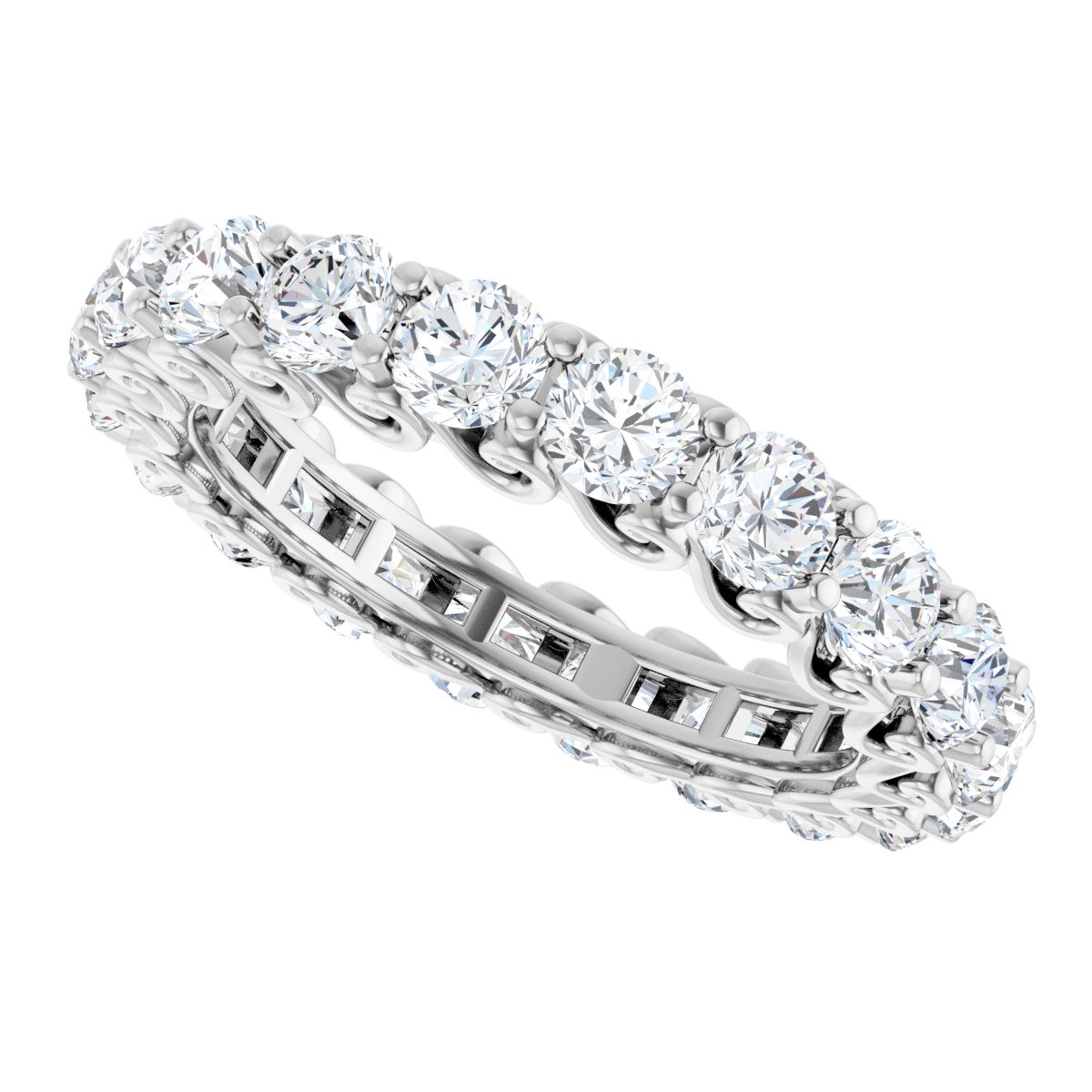 2 Ctw Lab-Grown Diamond Eternity Band - White Gold - Lab Grown Diamond
