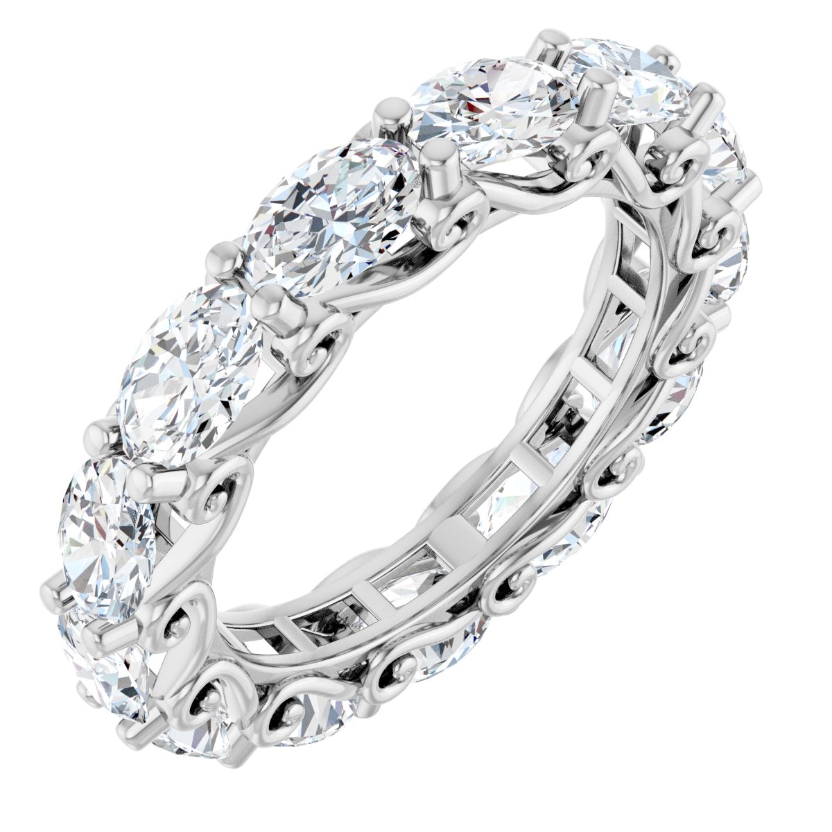 5 Ctw Oval Lab-Grown Diamond Eternity Band